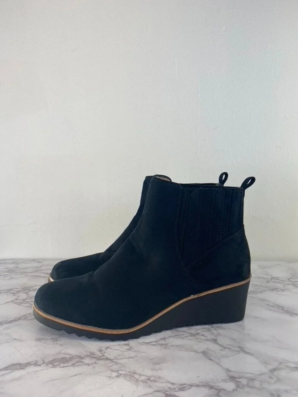 Life Stride Zenith Chelsea Wedge Pull On Boot Black Size 11